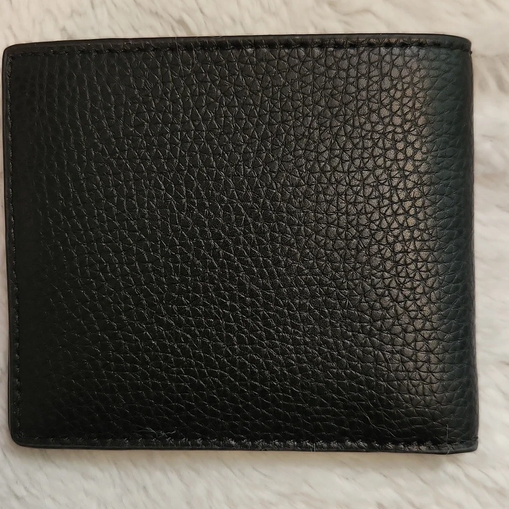 Michael Kors Black Textured Leather Bi-Fold Wallet